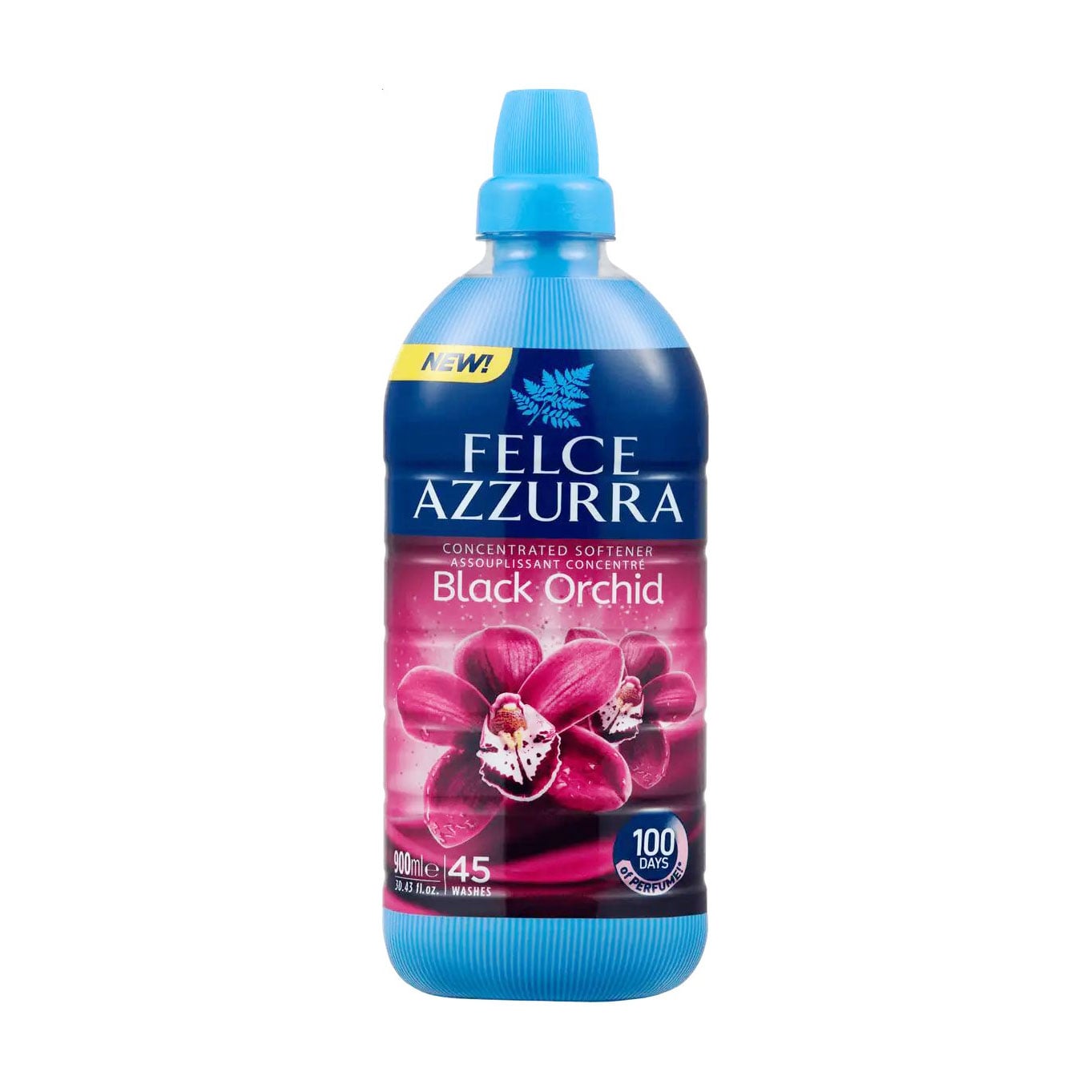Концентрований пом'якшувач для тканин Felce Azzurra Чорна орхідея, 45 циклів прання, 900 мл